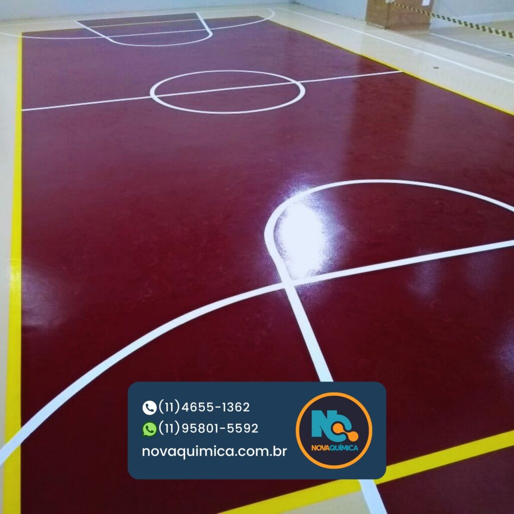 Reforma, pintura e demarcação de quadra interna infantil. Atendemos em todo o Brasil, quadras cobertas e descobertas. Reforma, pintura e demarcação de quadra é com a Nova Química Revestimentos em Pisos Industriais!