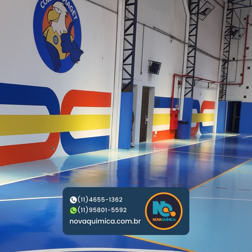 Reforma, pintura e demarcação de quadra poliesrportiva é com a NOVA QUÍMICA REVESTIMENTOS EM PISOS INDUSTRIAIS, agende uma visita técnica, atendemos em todo o Brasil!